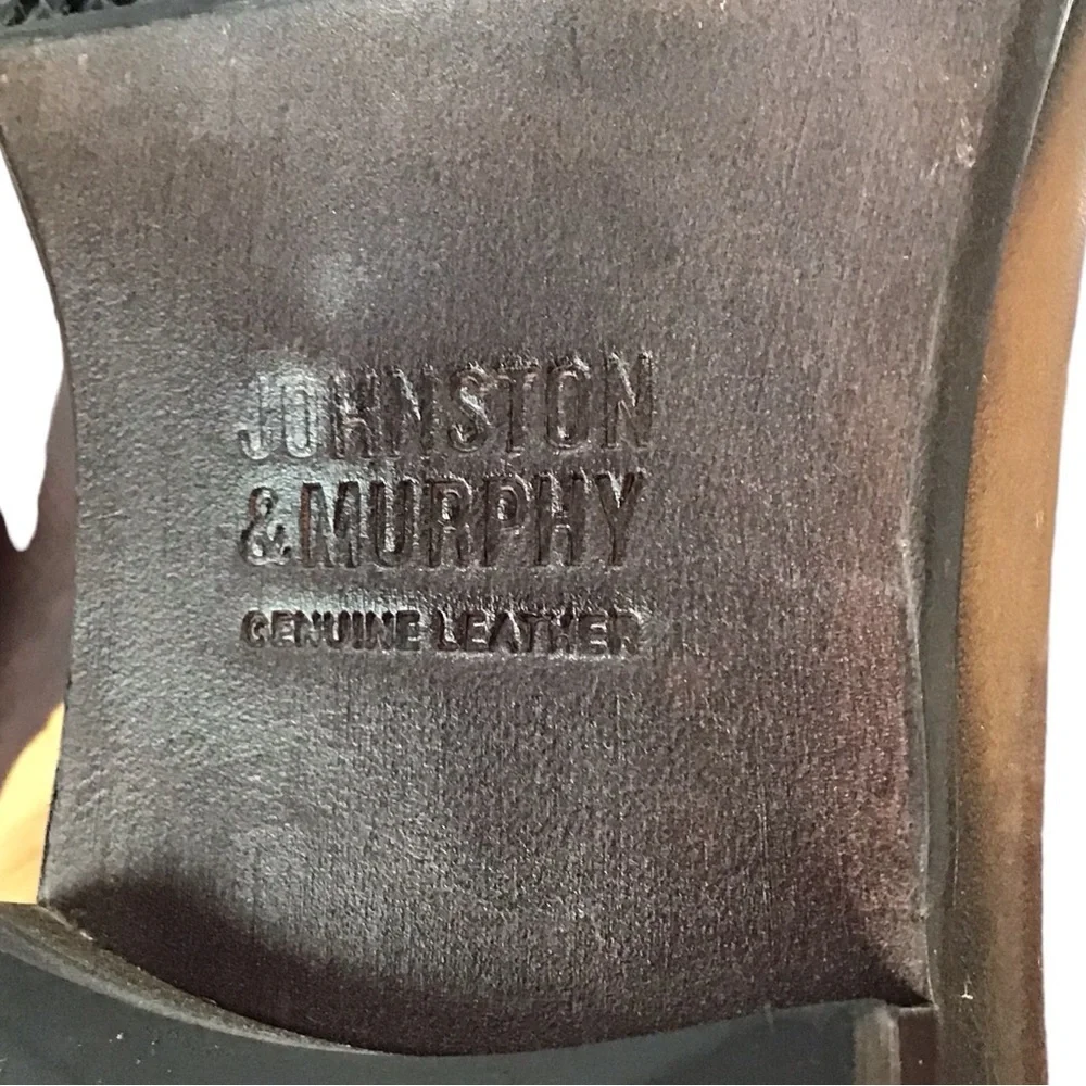 Johnston & Murphy Brown Sheepskin Leather Loafers Made In Brazil